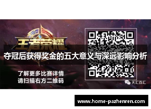 夺冠后获得奖金的五大意义与深远影响分析
